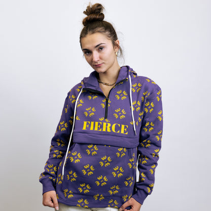 Purple Women Printed hoodie